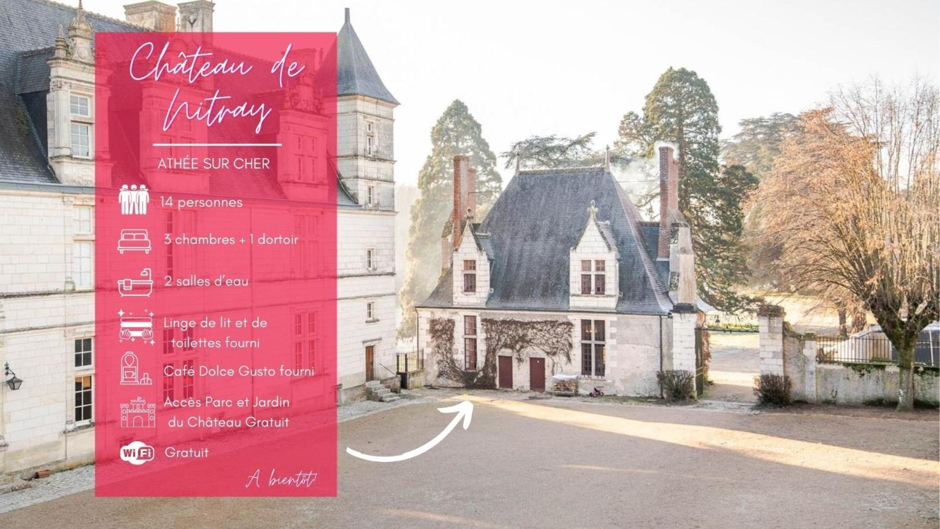 16Th Century Hunting Lodge - Chateau De Nitray Athée-sur-Cher 외부 사진